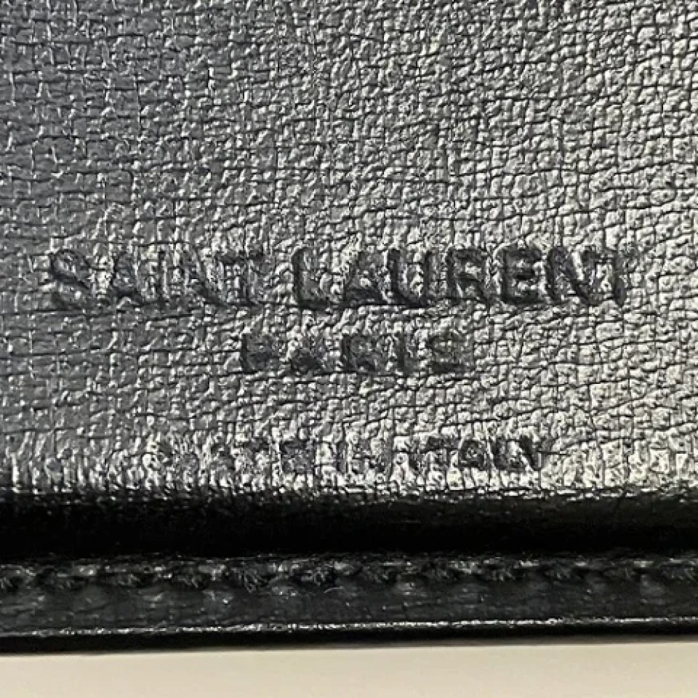 Saint Laurent Vintage Pre-owned Leather wallets Black Heren