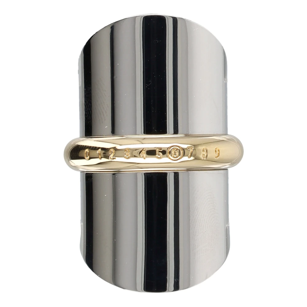 MM6 MAISON MARGIELA - Anello Numeric argento e oro - Donna - Taglia S - Immagine 2