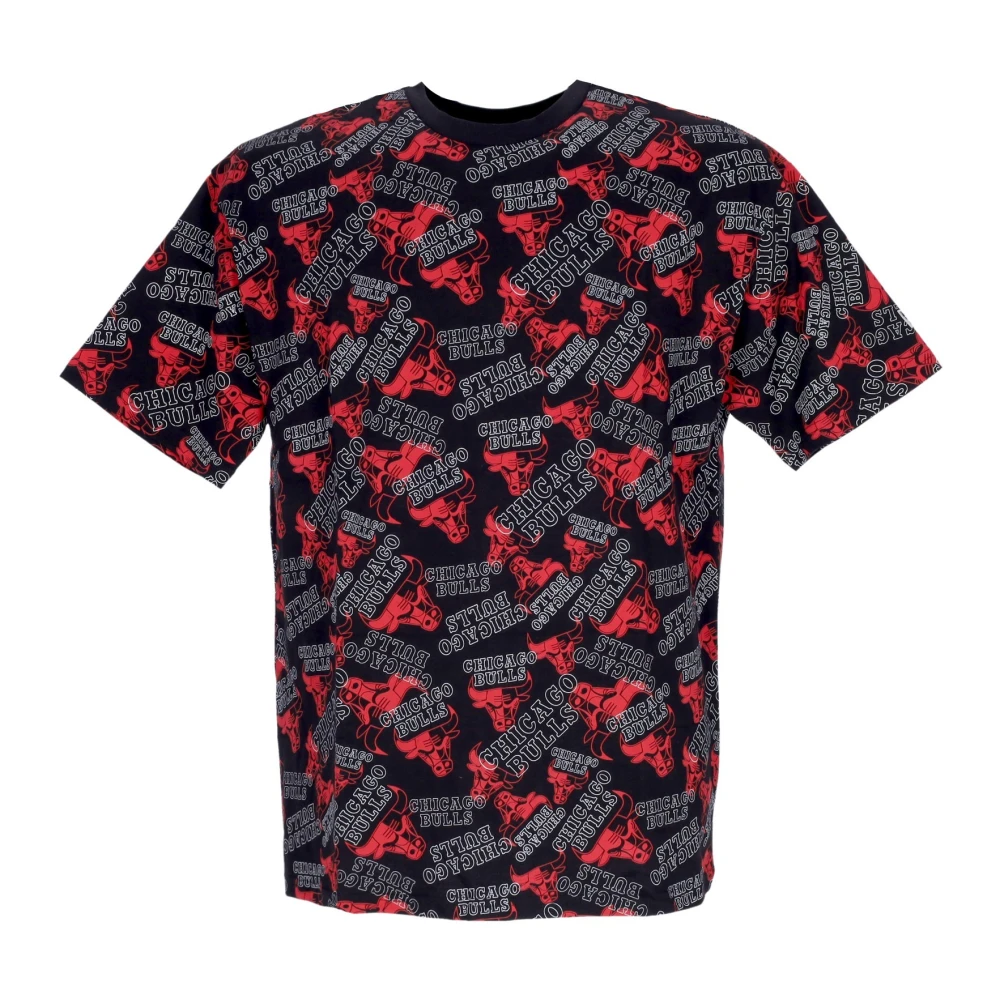 new era NBA Team Oversized Tee Zwart Rood Multicolor Heren