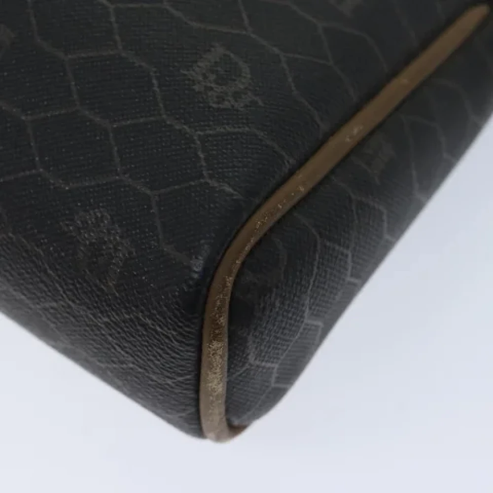 Dior Vintage Pre-owned Canvas clutches Black Dames