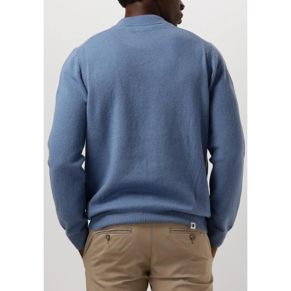 Anerkjendt Blauw Lamswol Gebreid Trui Vest Blue Heren