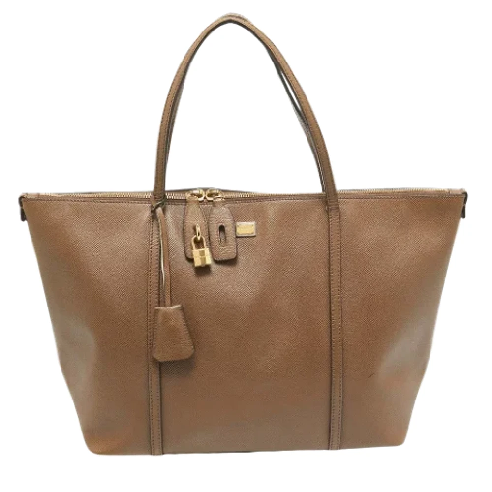 Dolce & Gabbana Pre-owned Leather totes Beige Dames