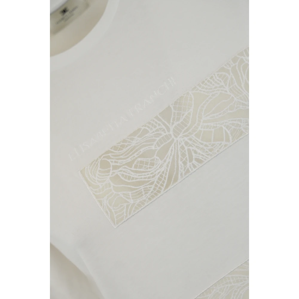 Elisabetta Franchi Stijlvolle T-shirts en Polos Collectie White Dames