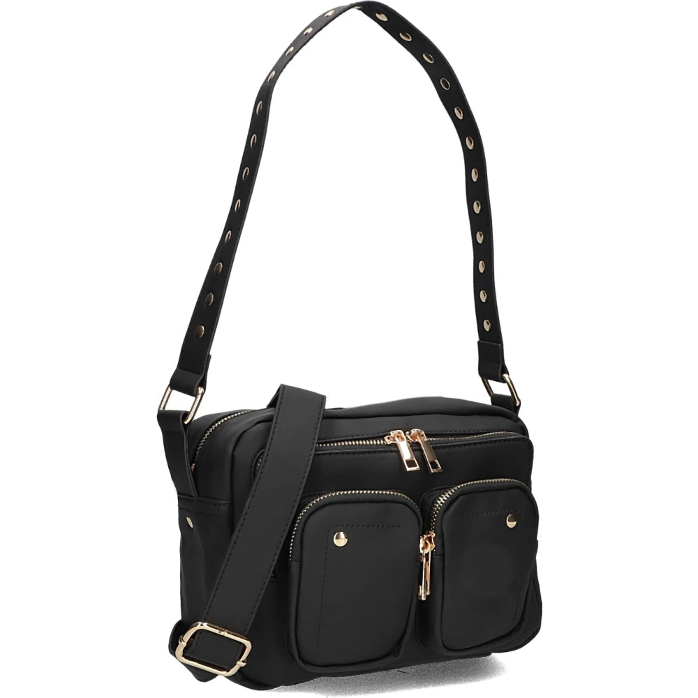 Núnoo Ellie Bamboo Schoudertas Black Dames