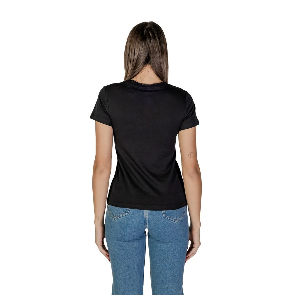Calvin Klein Jeans Zwarte Katoenen Dames T-shirt Lente Zomer Black Dames