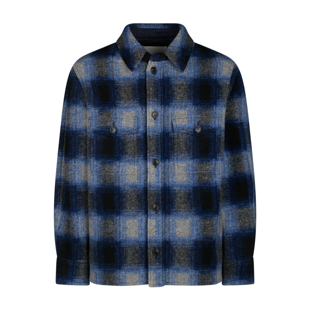 Isabel Marant Men's Multicolor Light Jackets, L, Plaid Check Pattern Shirt