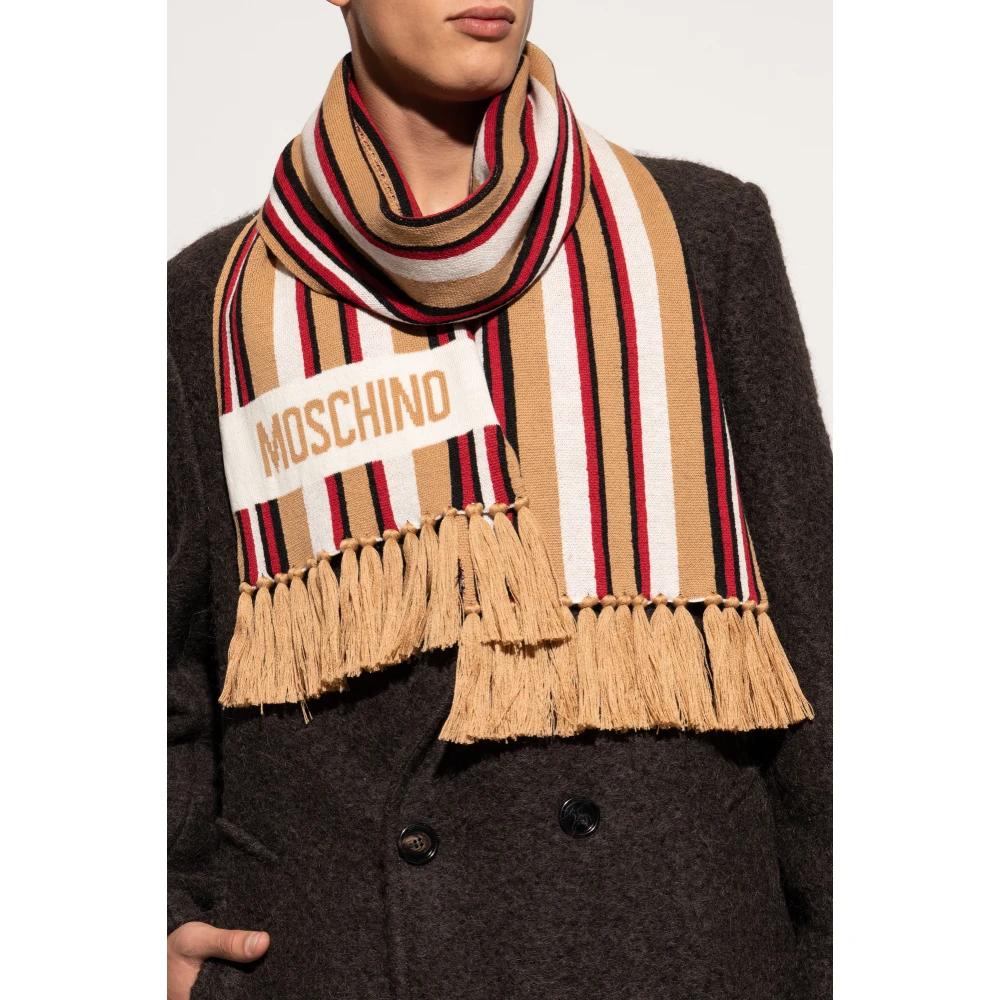 Moschino Sjaal met gestreept patroon Multicolor Unisex