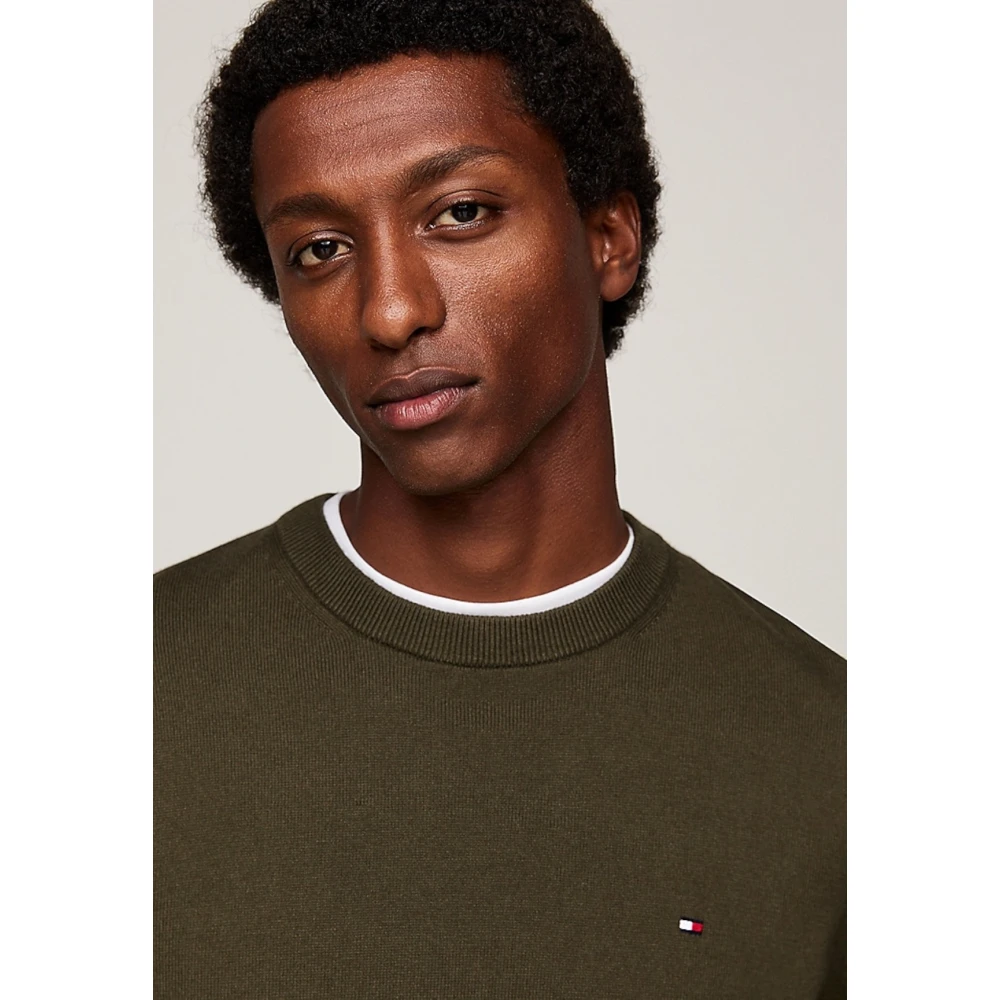 Tommy Hilfiger Militair Groene Gebreide Trui Green Heren