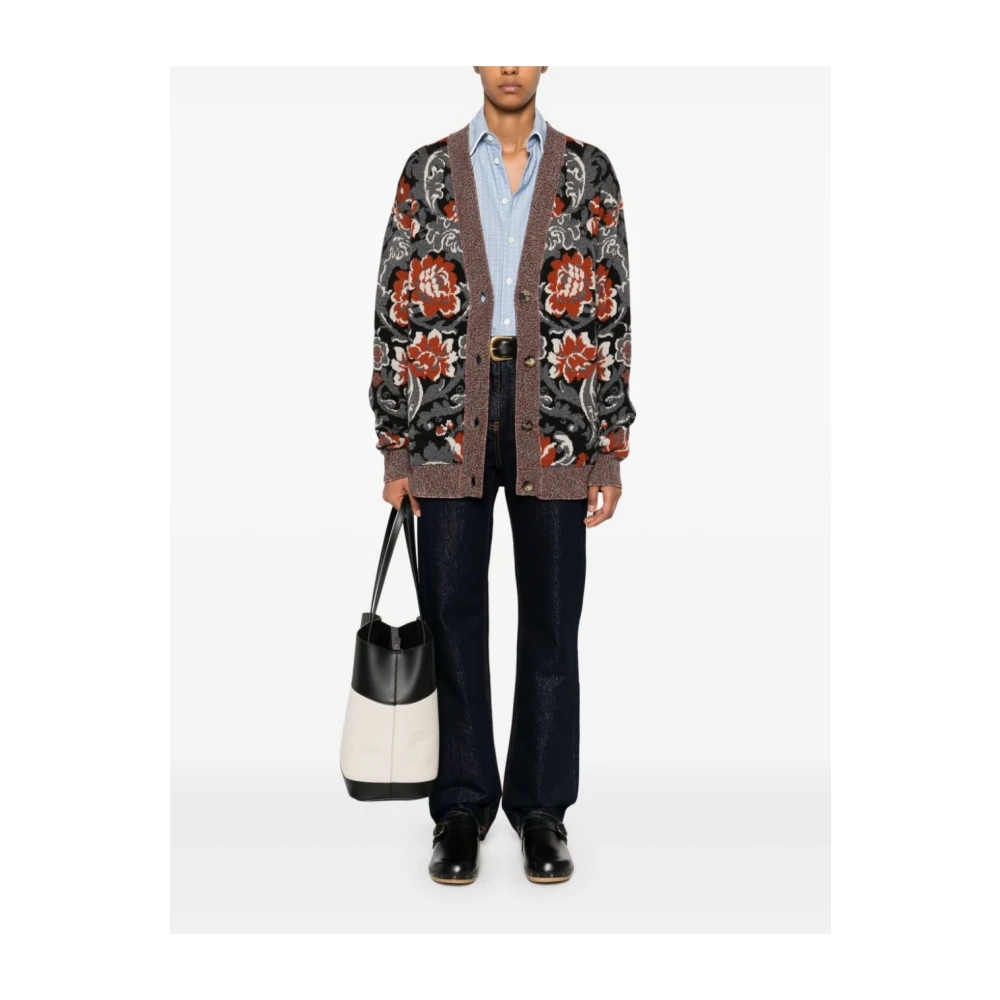 ETRO Blauwe Denim Broek met Lurex Details Blue Dames