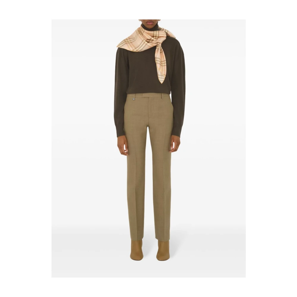 Burberry Zijden Twill Ruitpatroon Sjaal Multicolor Dames