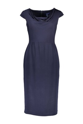 robe-courte-en-elasthanne-bleu-avec-logo