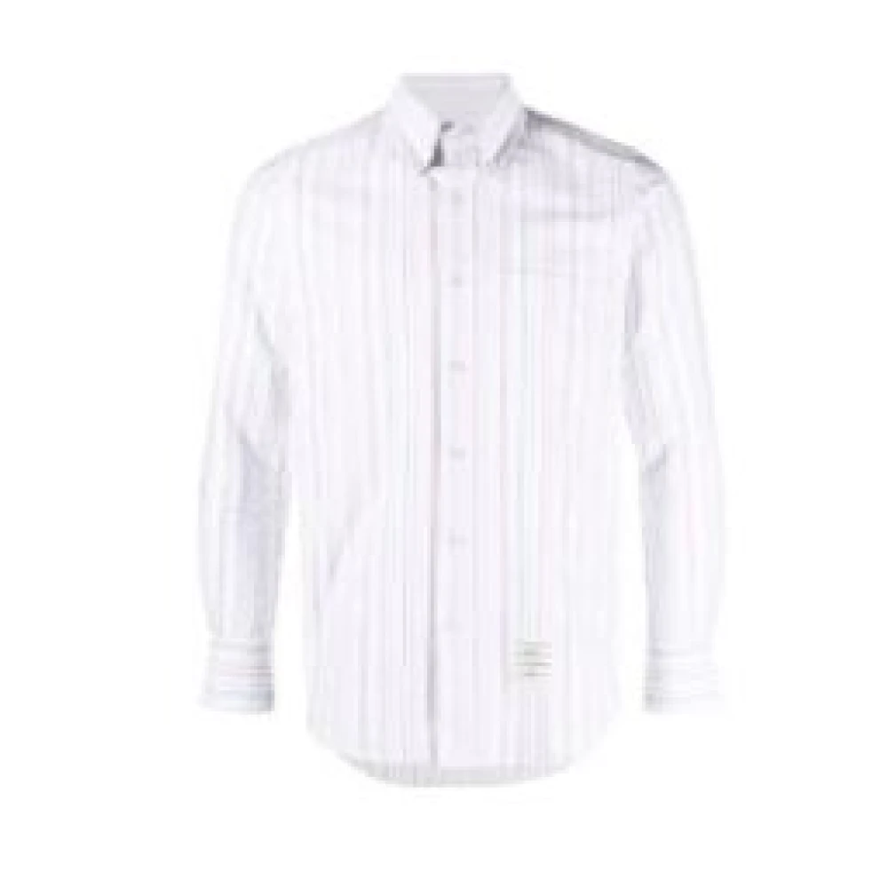 Thom Browne Men's White Casual Shirts, L, Stylish Shirt