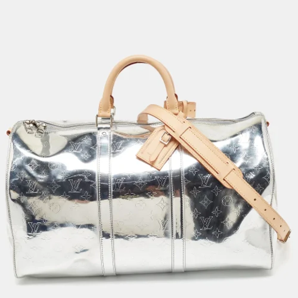 Louis Vuitton Vintage Pre-owned Leather travel-bags Gray Heren