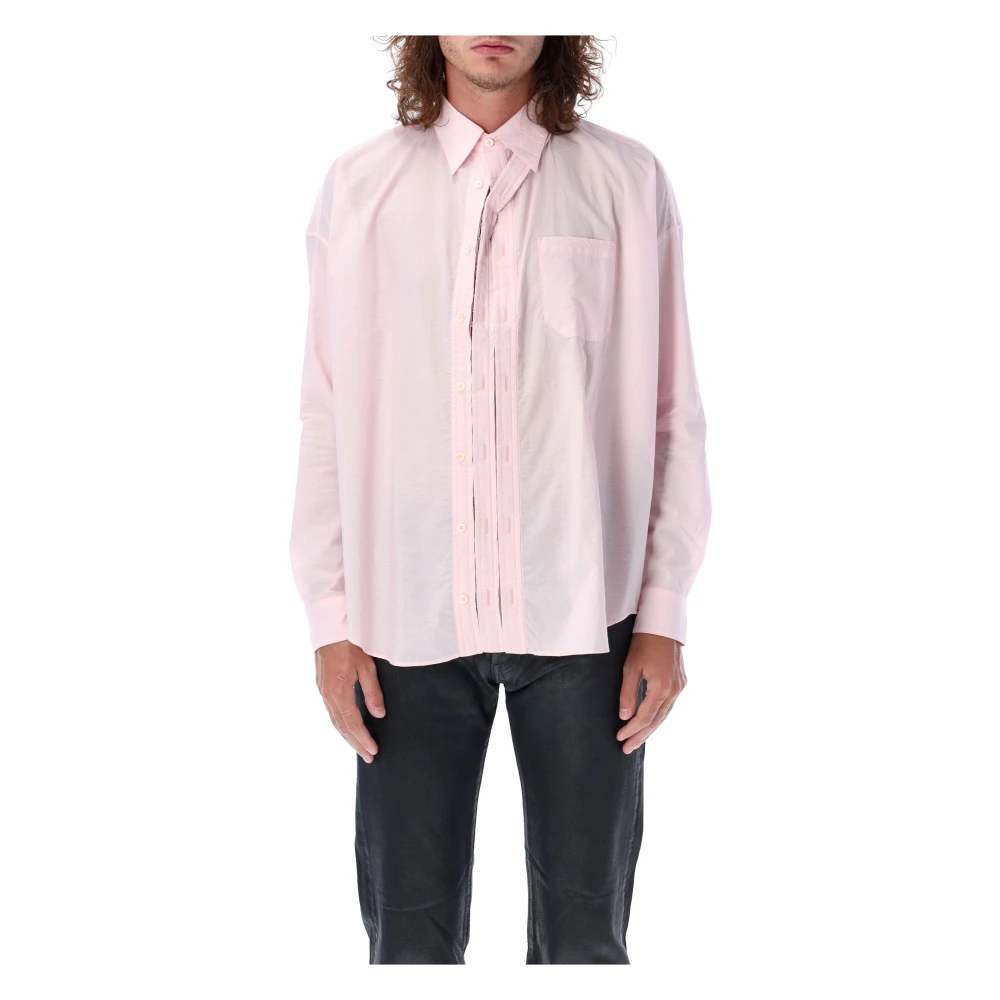 Y Project Lichtroze Hook and Eye Shirt Pink Heren