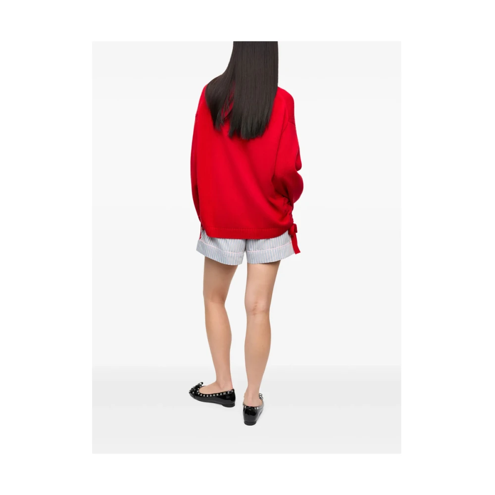 Ganni Rode Crew Neck Sweater Red Dames