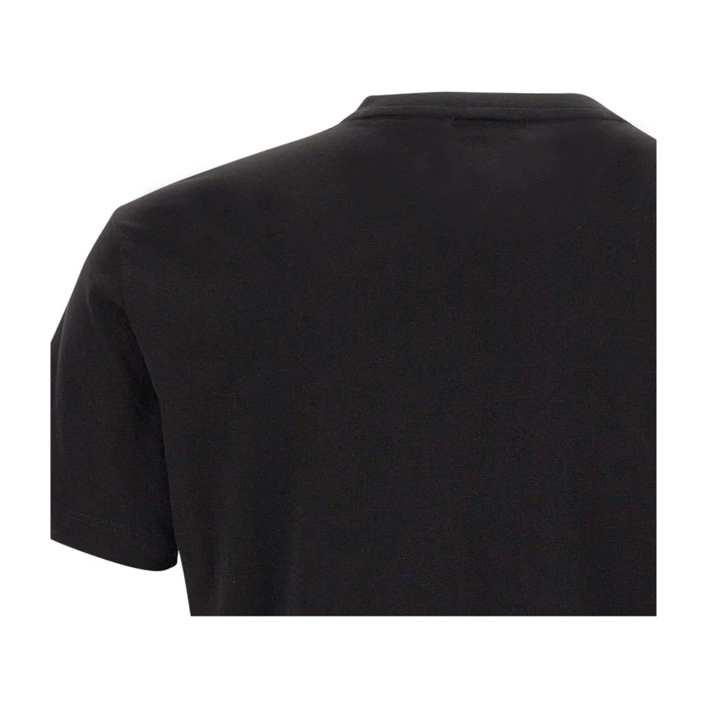 Emporio Armani EA7 Heren Zwart Katoenen T-Shirt met 3D Logo Black Heren