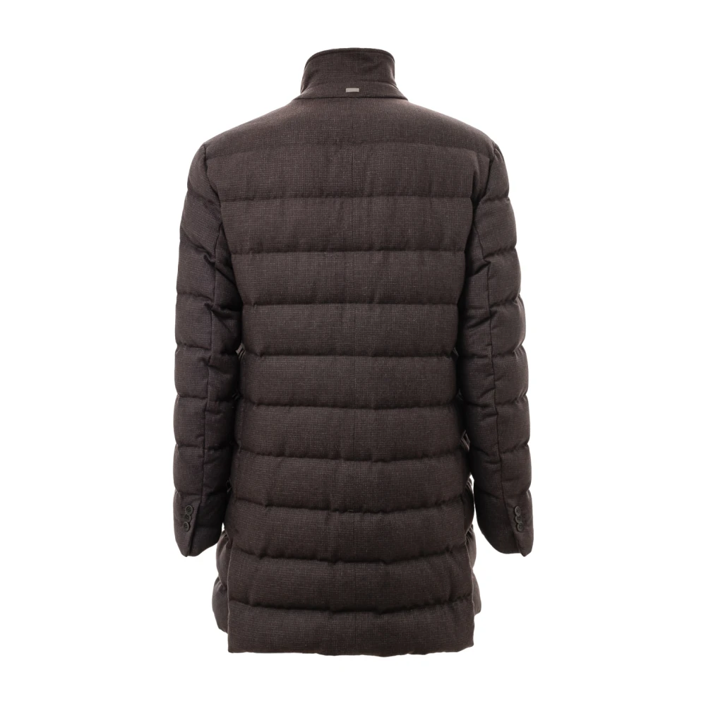 Herno Gewatteerde jas met kraag Brown Heren