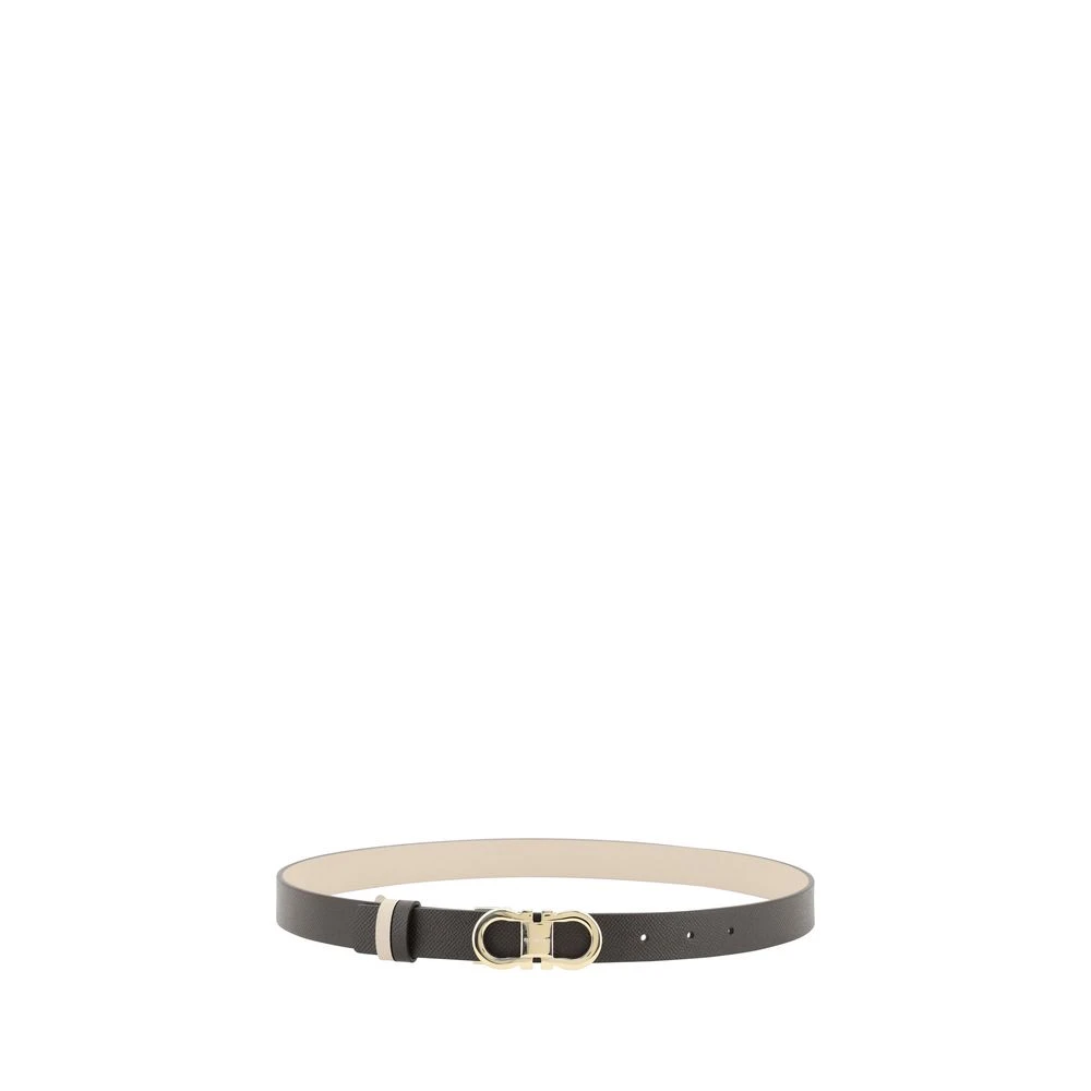 Salvatore Ferragamo Omkeerbare Leren Riem met Gancini Gesp Brown Dames