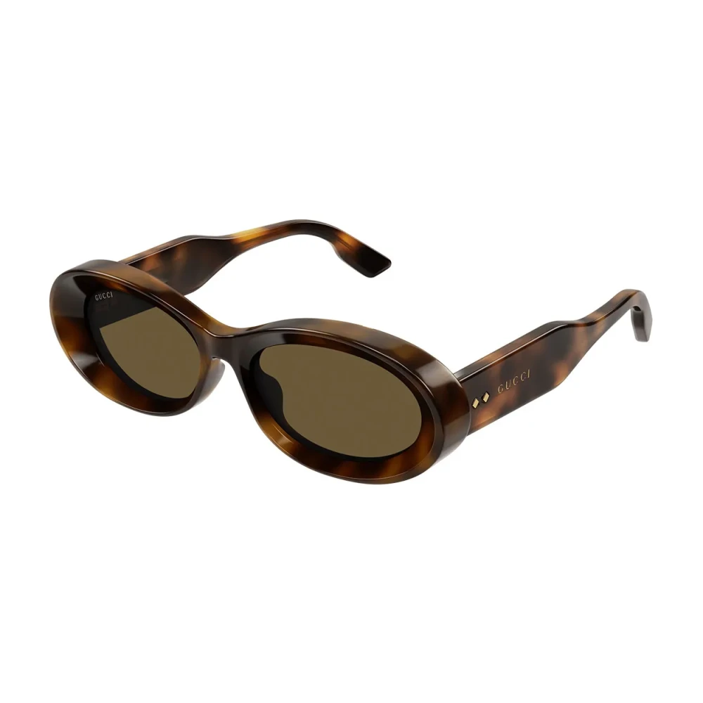 Gucci Unisex Brown Oval Sunglasses