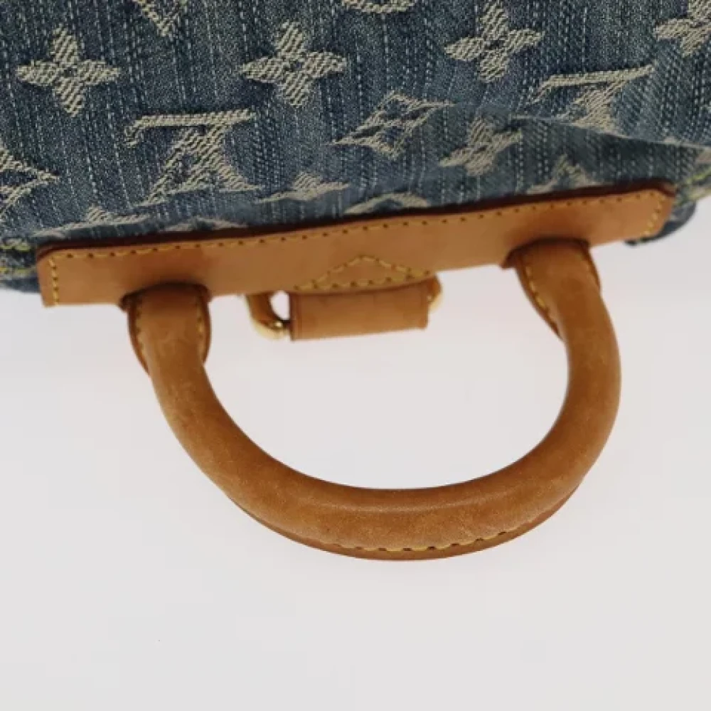 Louis Vuitton Vintage Pre-owned Denim backpacks Blue Dames