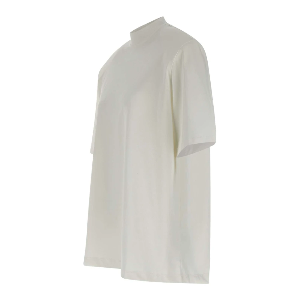 The Attico Witte Katoenen Maxi T-shirt Korte Mouwen White Dames