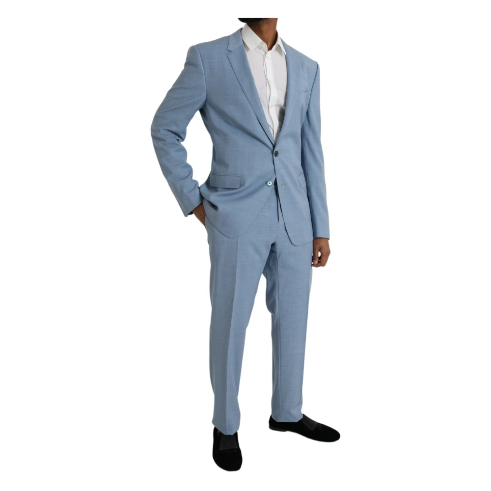Dolce & Gabbana Slim Fit Martini Formeel Pak Blue Heren