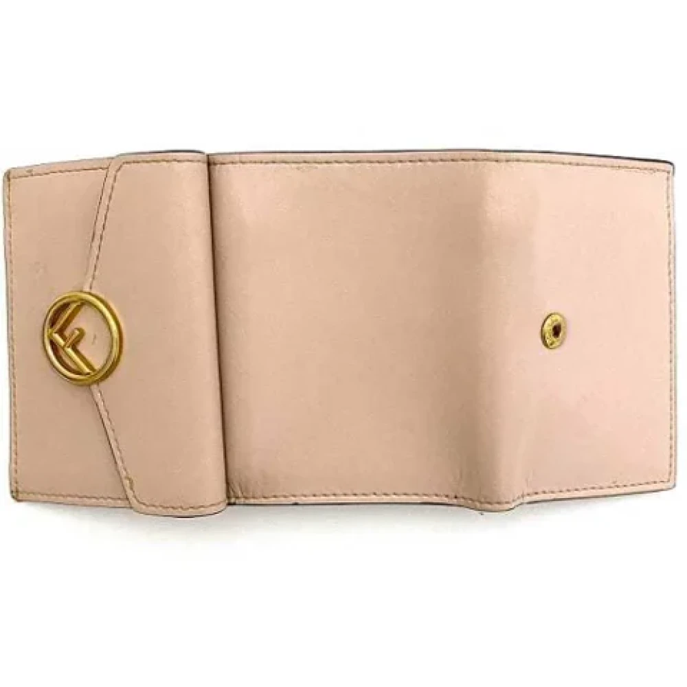 Fendi Vintage Pre-owned Leather wallets Beige Dames