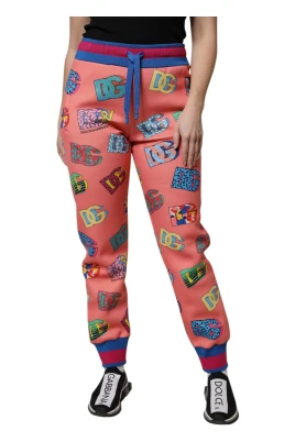 Pink Logo Monogram Jogger Sweatpants