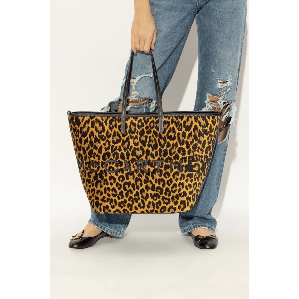 Stella Mccartney Dierenprint shopper tas Brown Dames