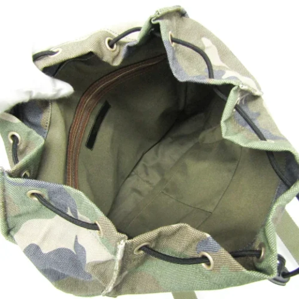 Valentino Vintage Pre-owned Canvas backpacks Green Dames