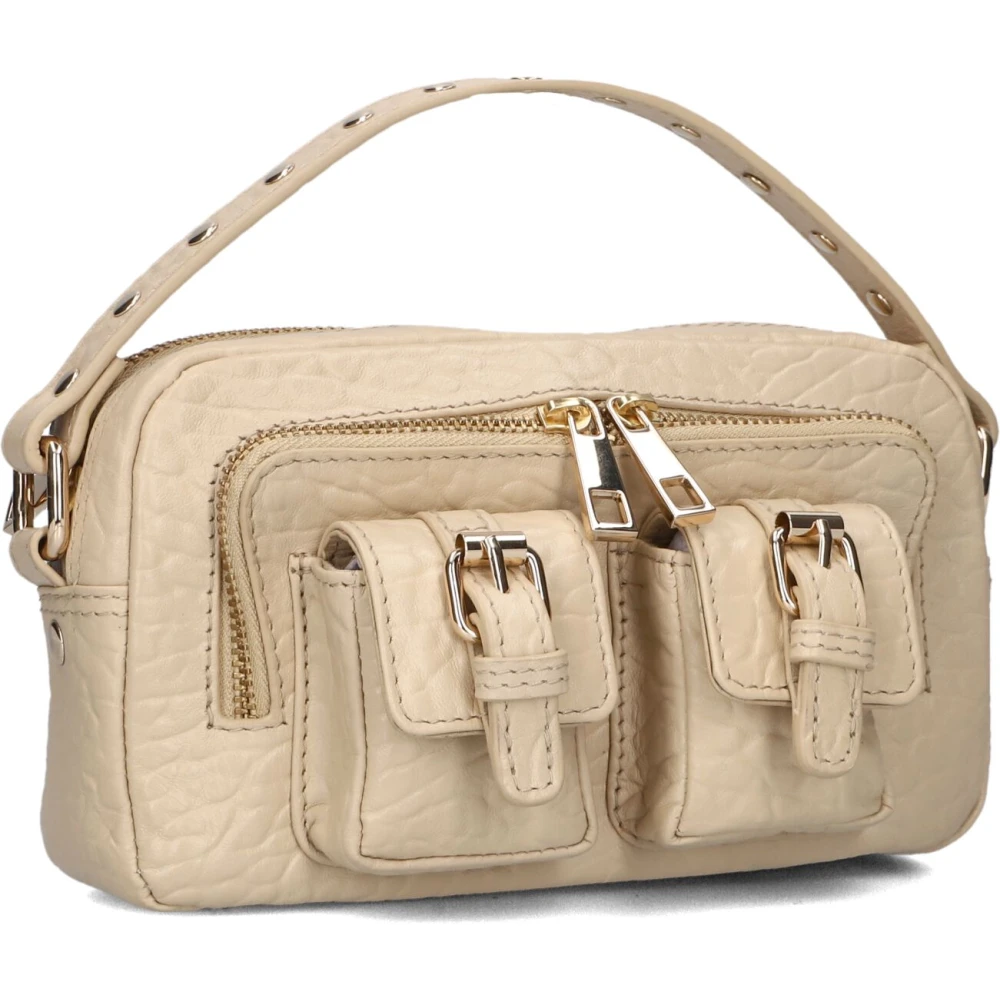 Núnoo Helena Buckle Schoudertas Beige Dames