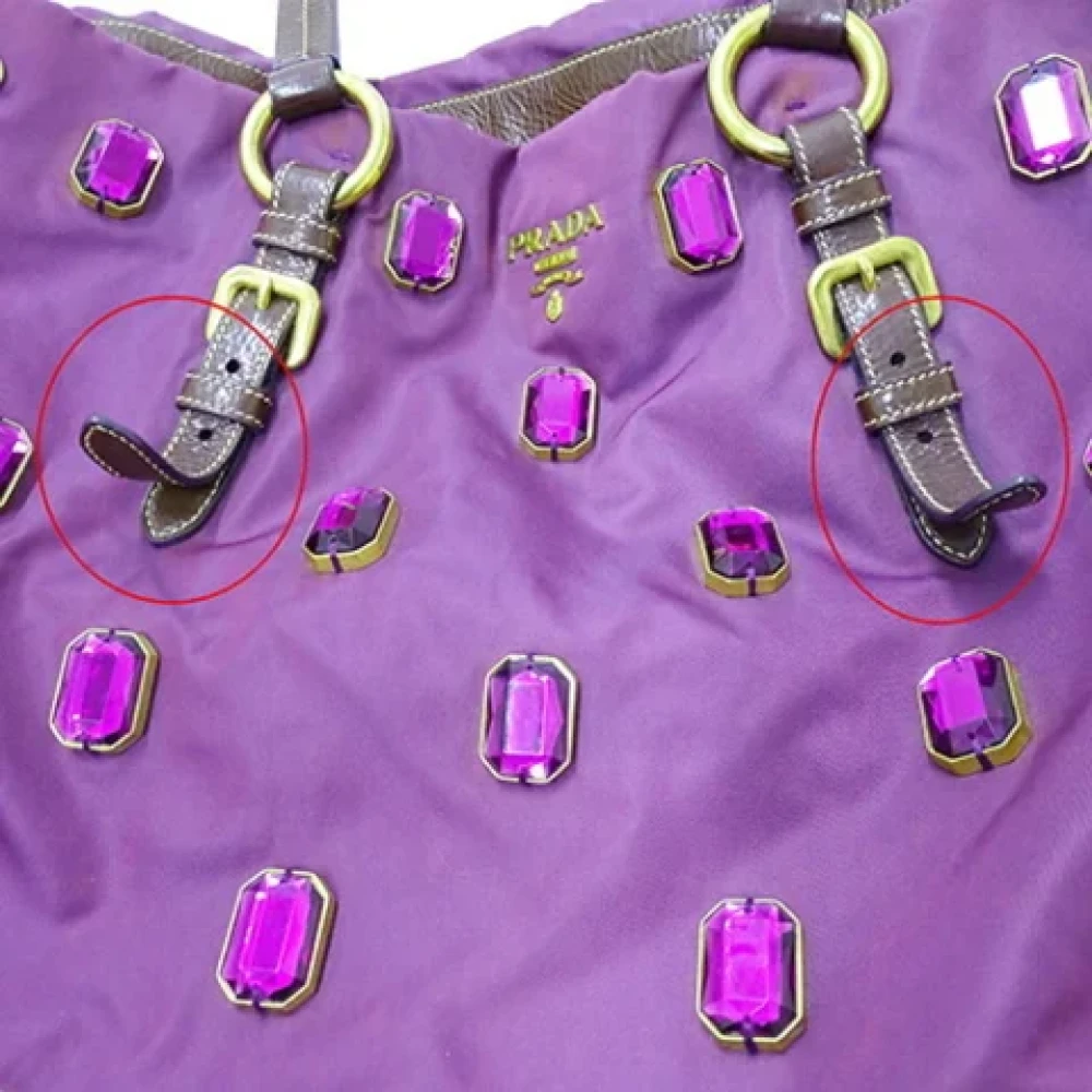 Prada Vintage Pre-owned Nylon totes Purple Dames