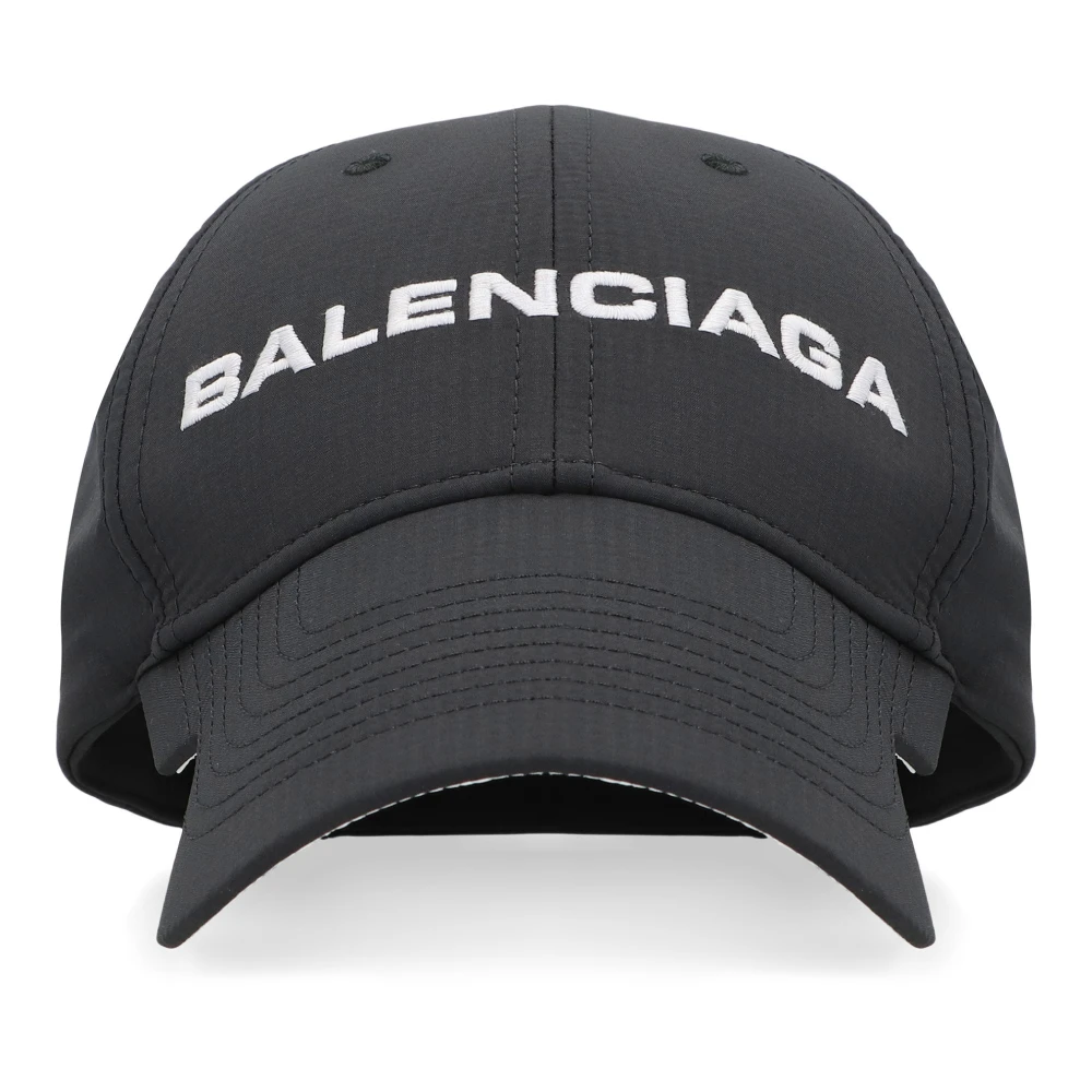 Balenciaga Men's Black Hats & Caps, M, Logo Baseball Cap