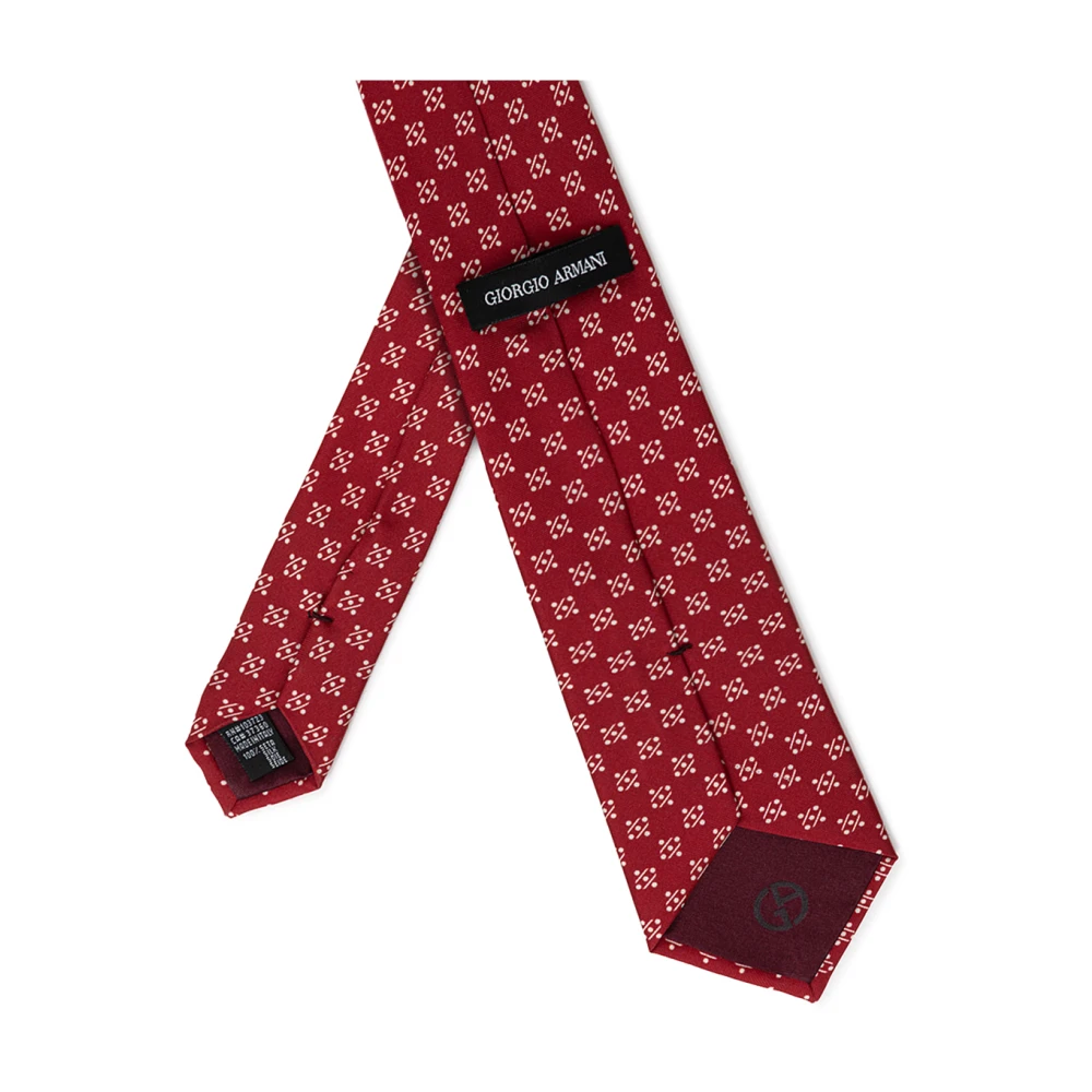 Giorgio Armani Rode zijden stropdas Red Heren