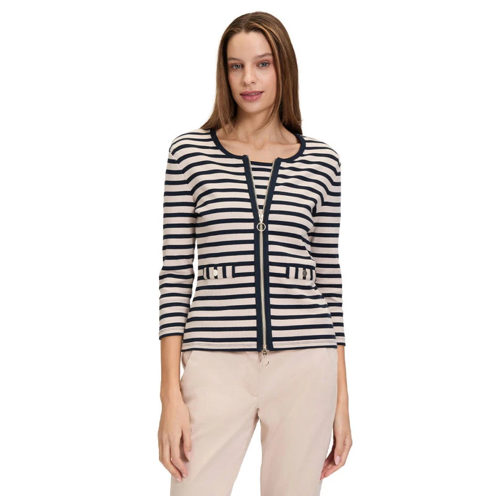 Betty Barclay Korte Mouw Jas Shirt Beige Dames