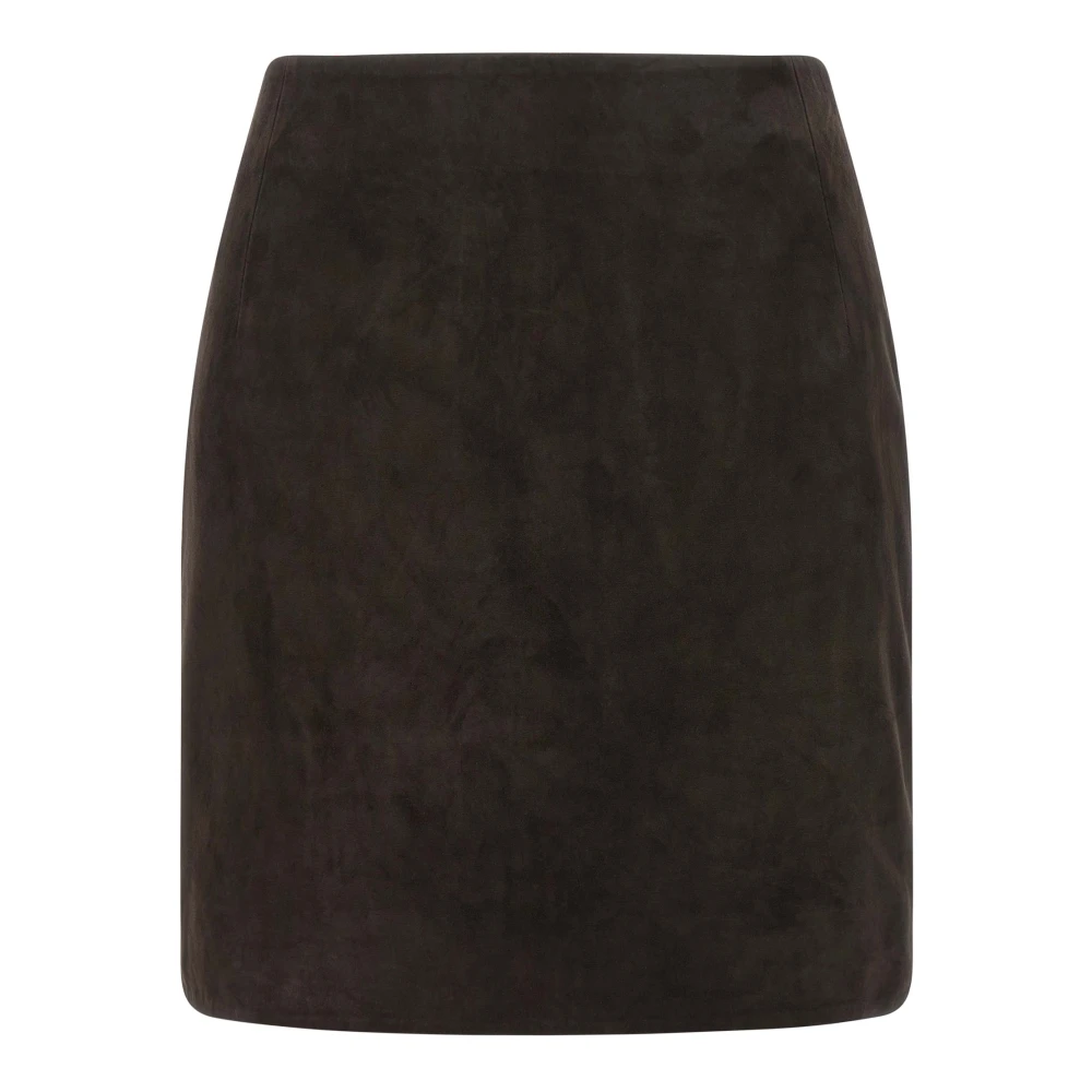 Rotate Birger Christensen Red Suede Mini Skirt - Female - Short Skirts - S - Skirts