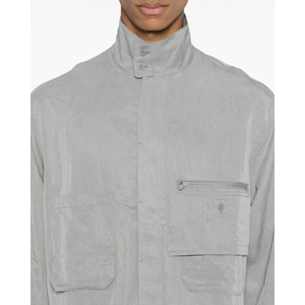 Y-3 Grijze Overshirt Casual Mode Stijl Gray Heren