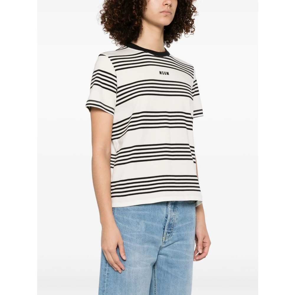 Msgm Wit T-shirt en Polo Multicolor Dames