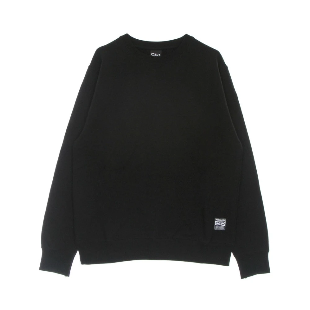Propaganda Zwart Oranje Crewneck Sweatshirt Lichtgewicht Lange Mouw Black Heren