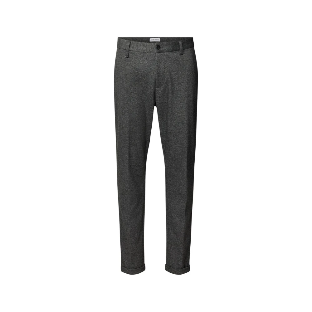 Antony Morato Men's Grey Wool Blend Zip Trousers