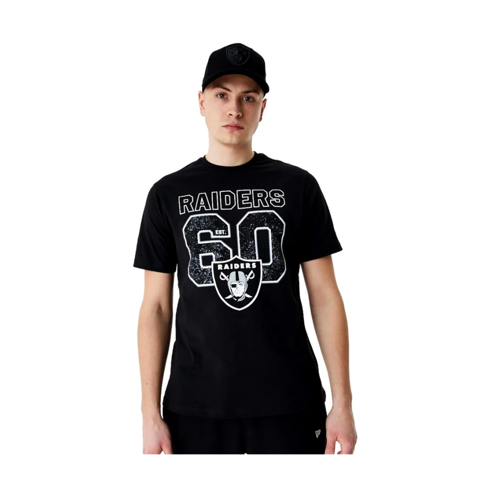 new era Zwarte Raiders NFL T-shirt Black Heren