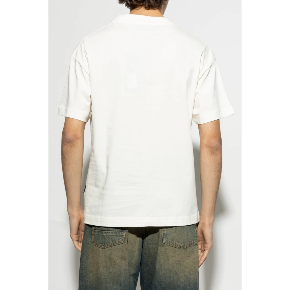Palm Angels Bedrukt T-shirt Beige Heren