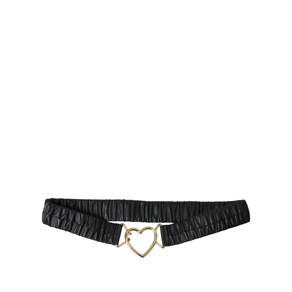 Dolce & Gabbana Hart Gesp Leren Riem Black Dames