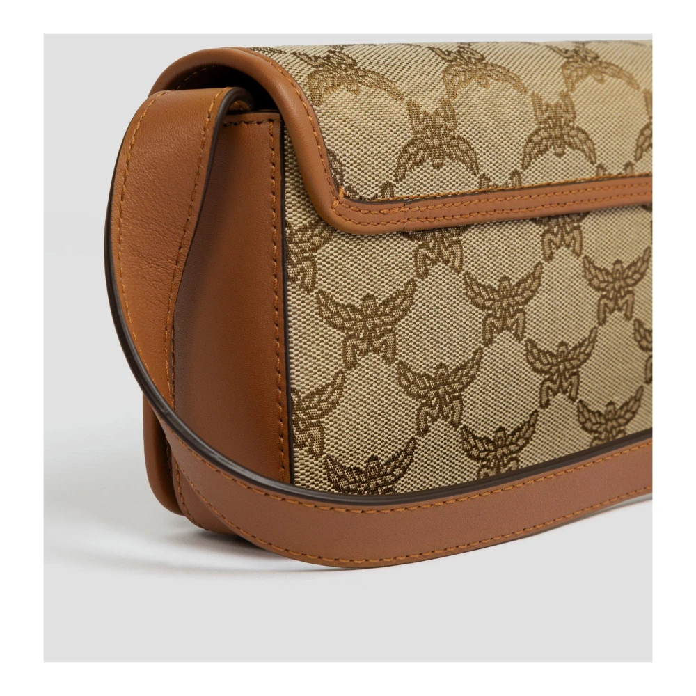 MCM Hemel Schoudertas in Lauretos Jacquard Beige Dames
