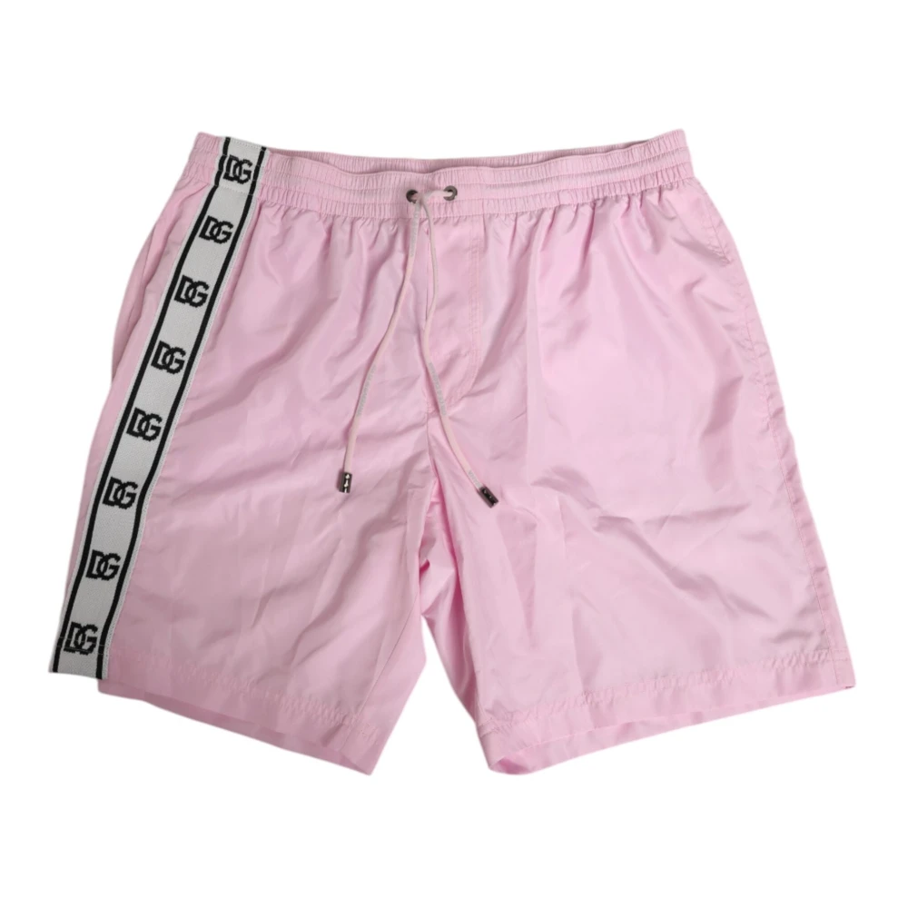 Dolce & Gabbana Men's Pink Beachwear, M, Swim Shorts