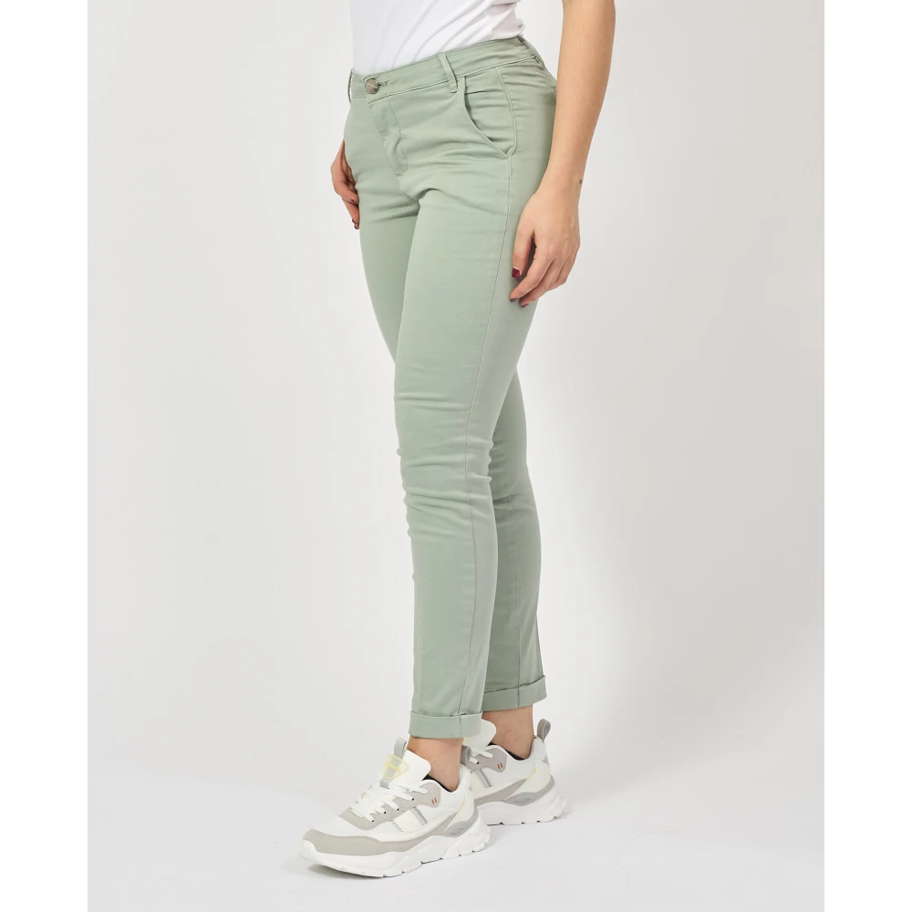 Fracomina Groene Carrot Mom Fit Broek Green Dames