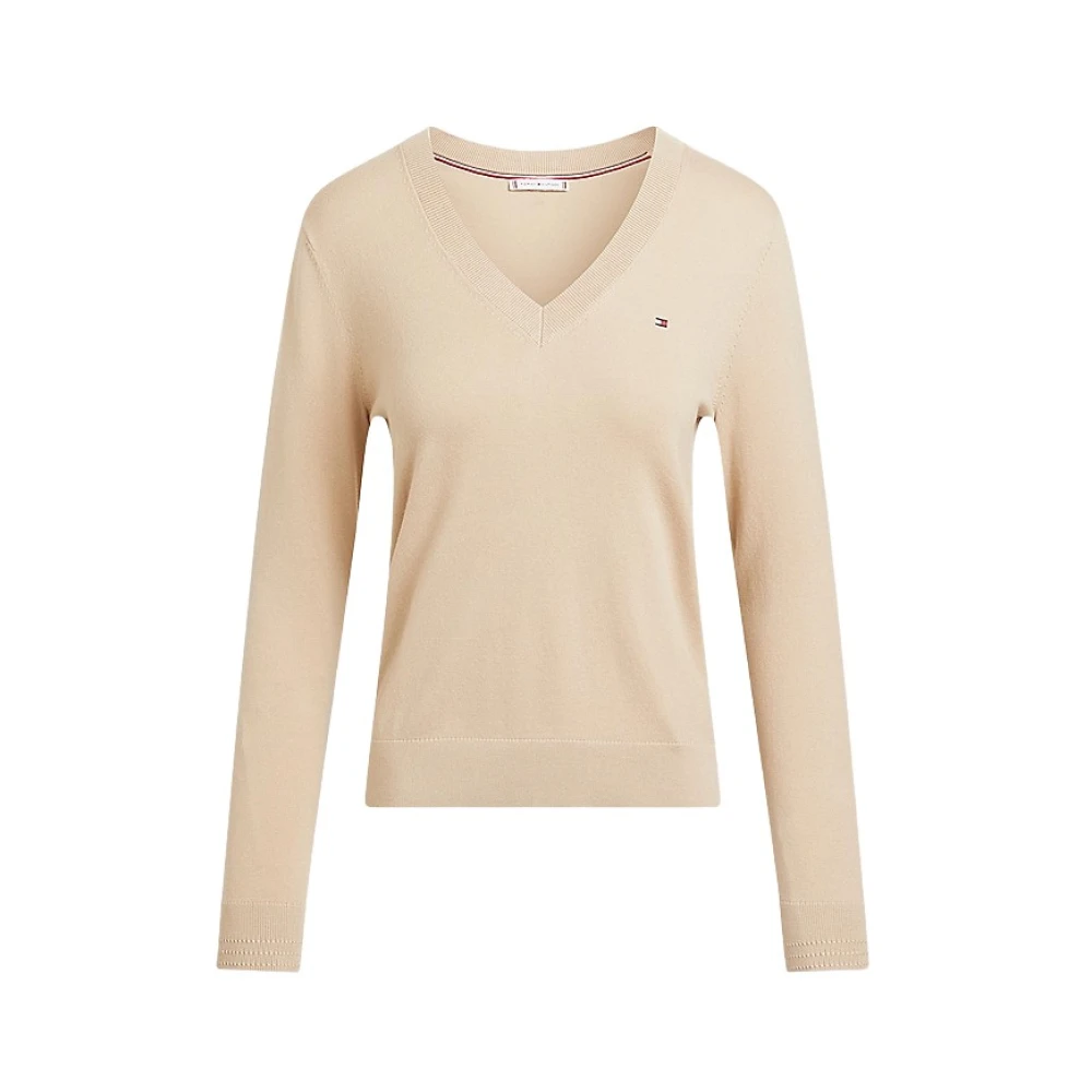 Tommy Hilfiger Women's Beige Stylish Jumpers Collection Extra Small