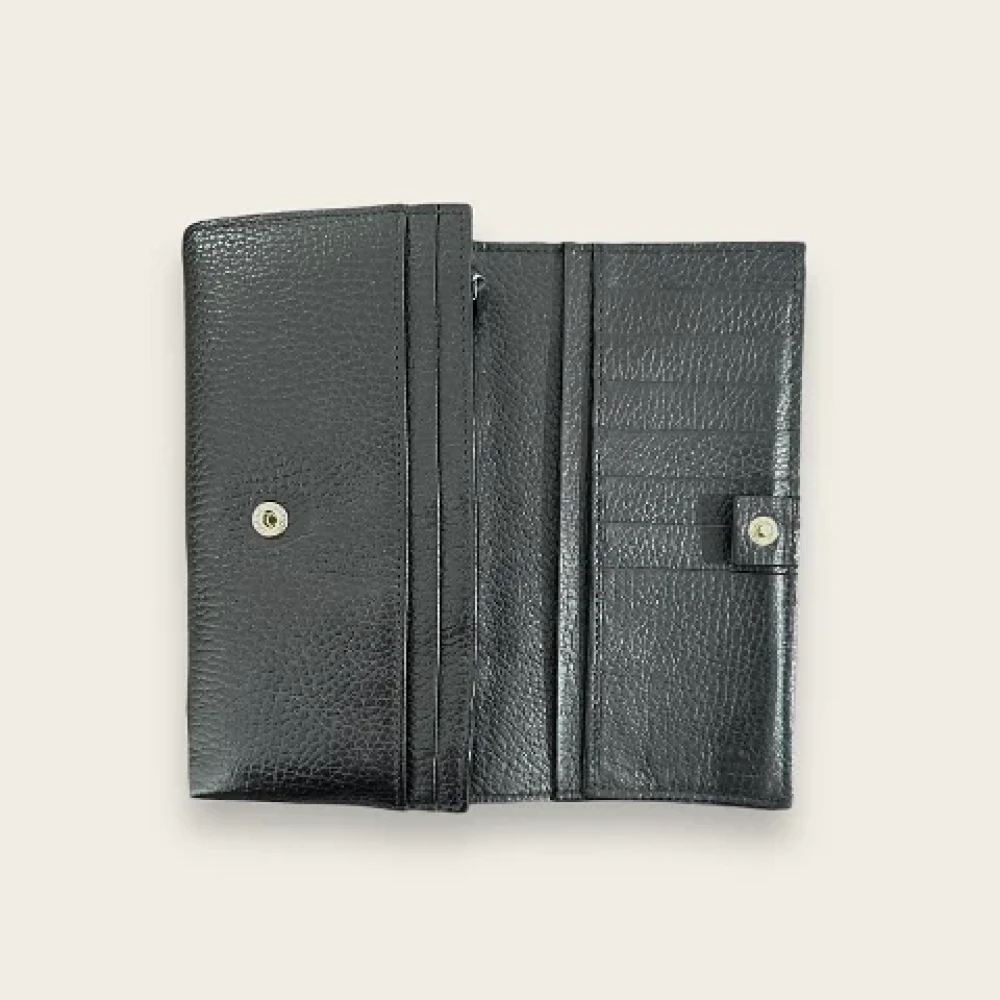 Gucci Vintage Pre-owned Leather wallets Black Dames