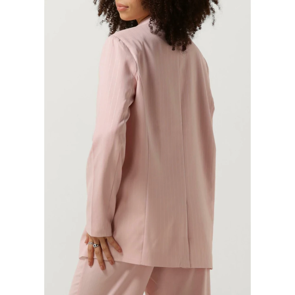Refined Department Roze Fonkelende Blazer Pink Dames