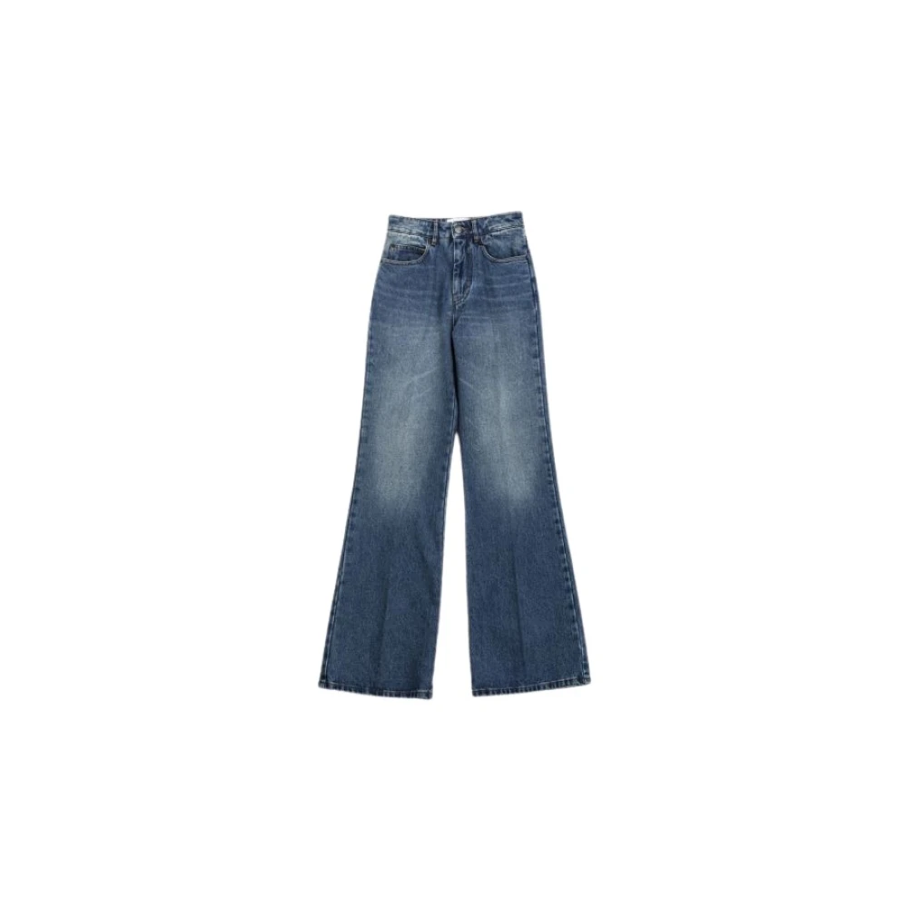 Ami Paris Blå Flare Straight Leg Jeans Blue, Dam